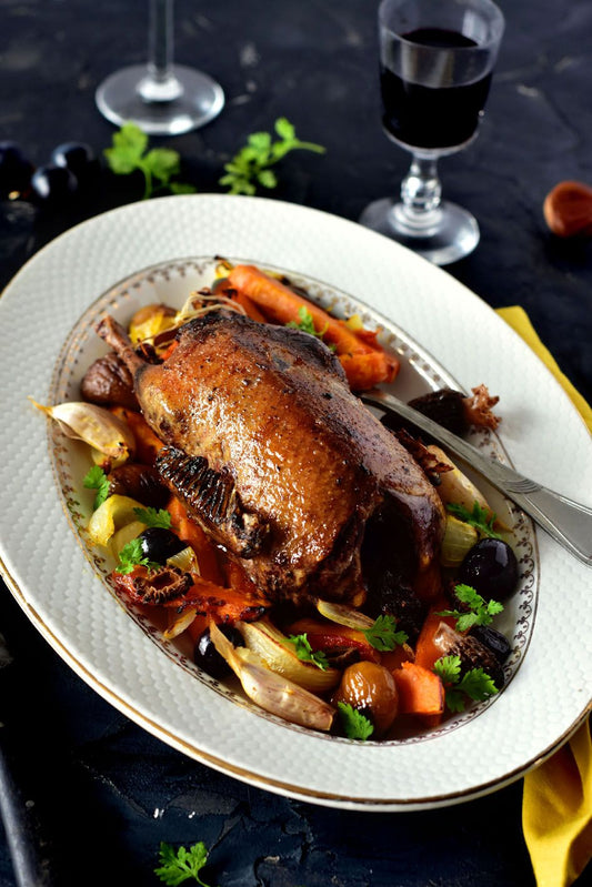 CANARD ENTIER FARCIE AU RIZ (6 à 8 pers)