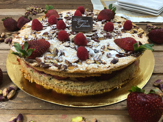 Le Fraisier ou framboisier aux amandes